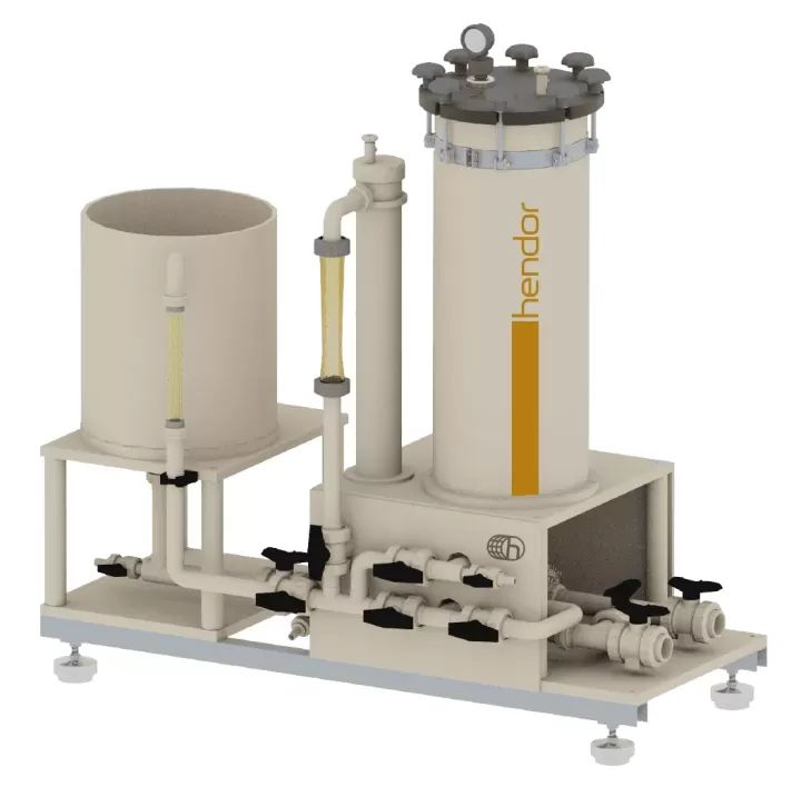 Satin nickel filtration system from Hendor 