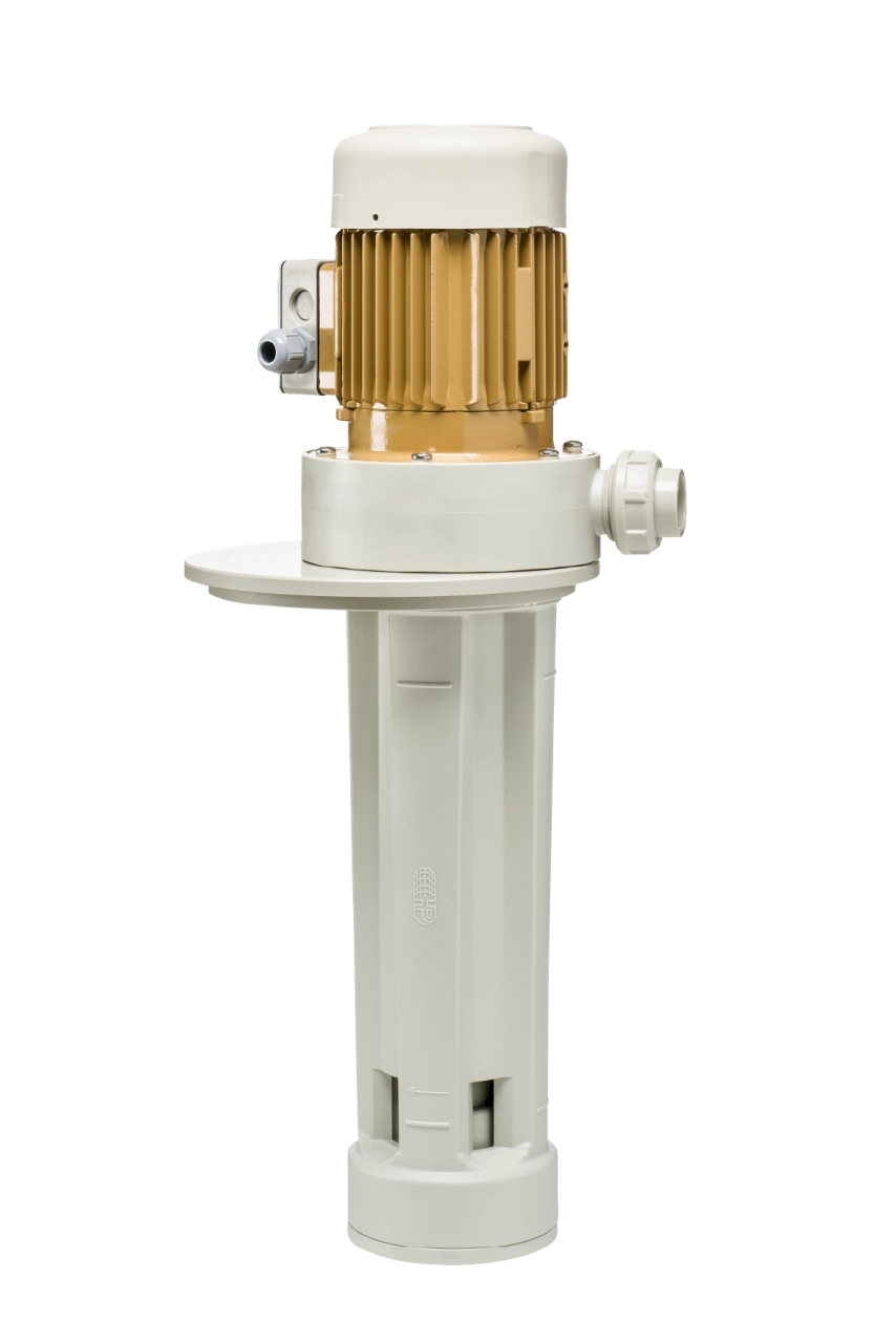Vertical immersion pump D123-PP from Hendor with optional mounting plate
