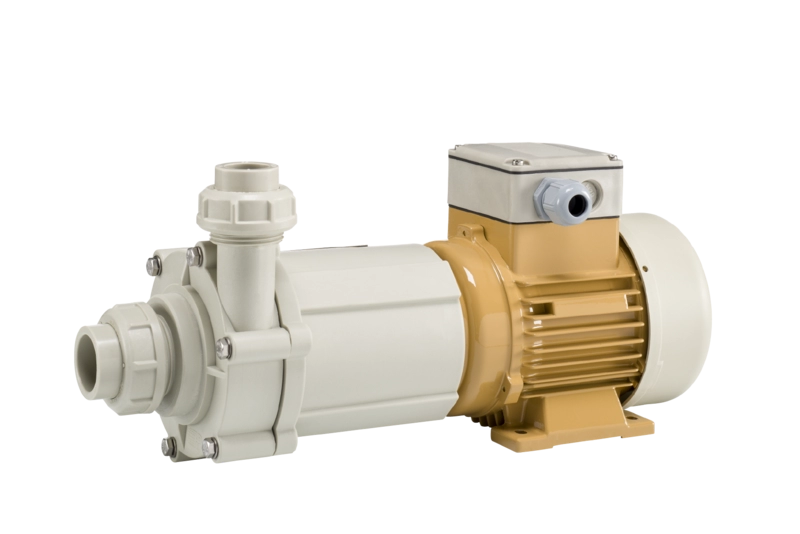 Horizontal thermoplastic magnetic drive pump MX60-PP from Hendor 