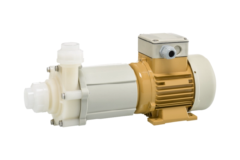 Horizontal thermoplastic magnetic drive pump MX40-PVDF from Hendor 