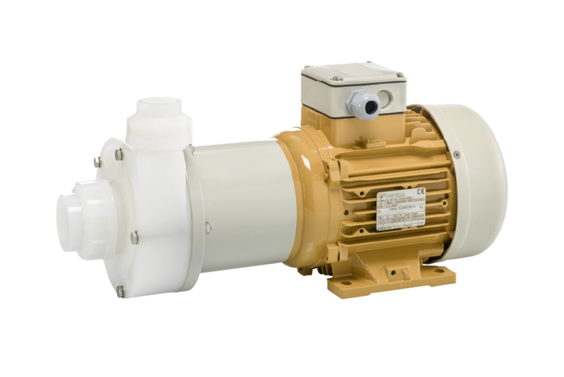 Horizontal thermoplastic magnetic drive pump M110-PVDF from Hendor 