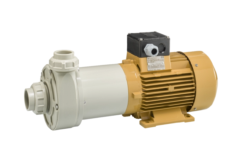 Horizontal thermoplastic magnetic drive pump M150-PP from Hendor 