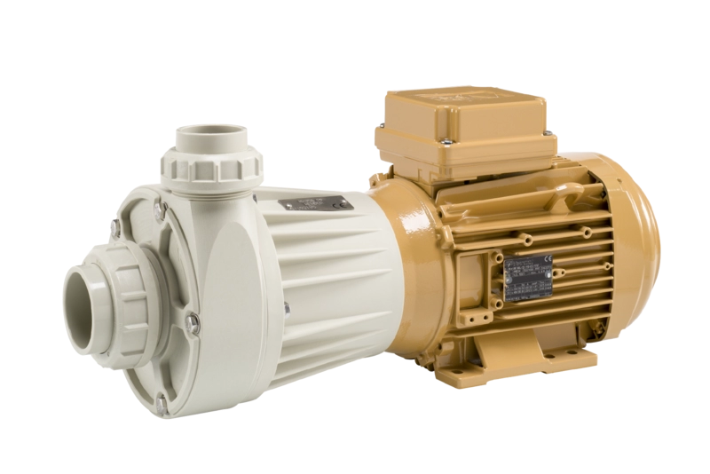 Horizontal thermoplastic magnetic drive pump M220-PP from Hendor 