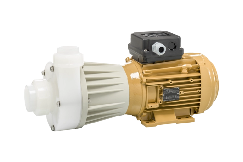 Horizontal thermoplastic magnetic drive pump M220-H-PVDF from Hendor 