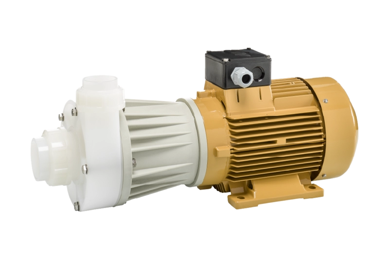 Horizontal thermoplastic magnetic drive pump M300-H-PVDF from Hendor 