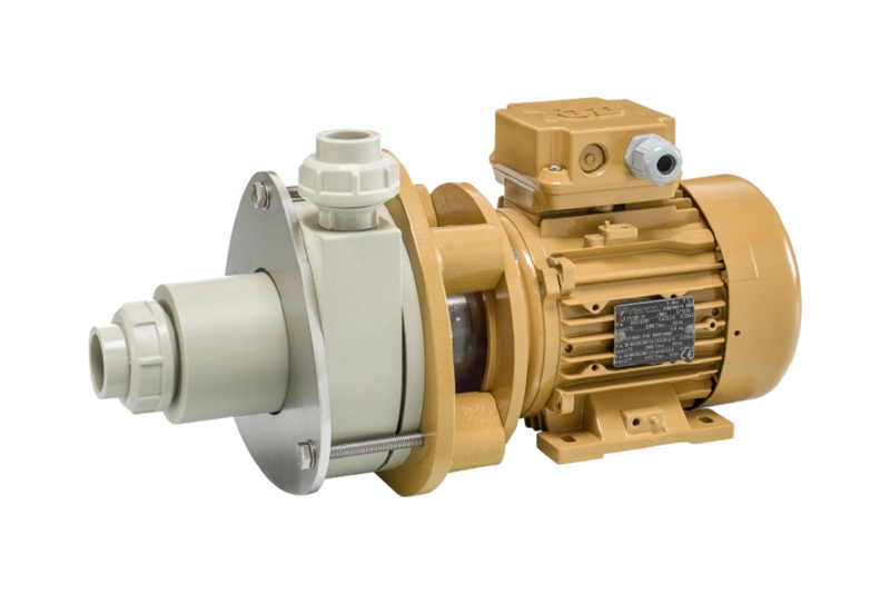 Thermoplastic horizontal centrifugal pump with mechanical seal  S55-PP from Hendor 