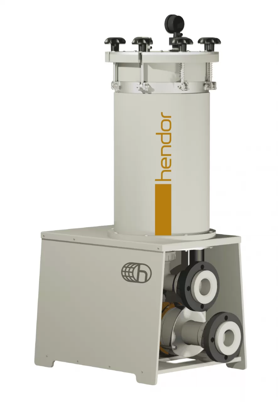 Hendor horizontaal platenfiltersysteem HE-FSD-152-HT-S220 Horizontaal platenfiltersysteem HE-FSD-152-HT-S220 van Hendor voor hotseal toepassingen