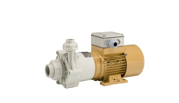 Horizontal thermoplastic magnetic drive pump M10-PP from Hendor 