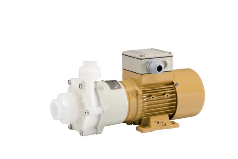 Horizontal thermoplastic magnetic drive pump M11-PVDF from Hendor 